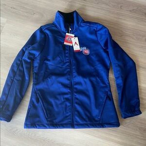 Antigua Women's Traverse Winter Full Zip Jacket M Blue Lightweight Water Resist
